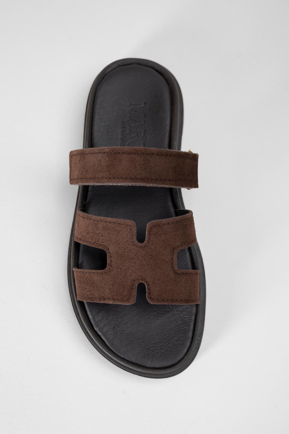Flatforms MARCHE δερμάτινα με ρυθμιζόμενο λουράκι